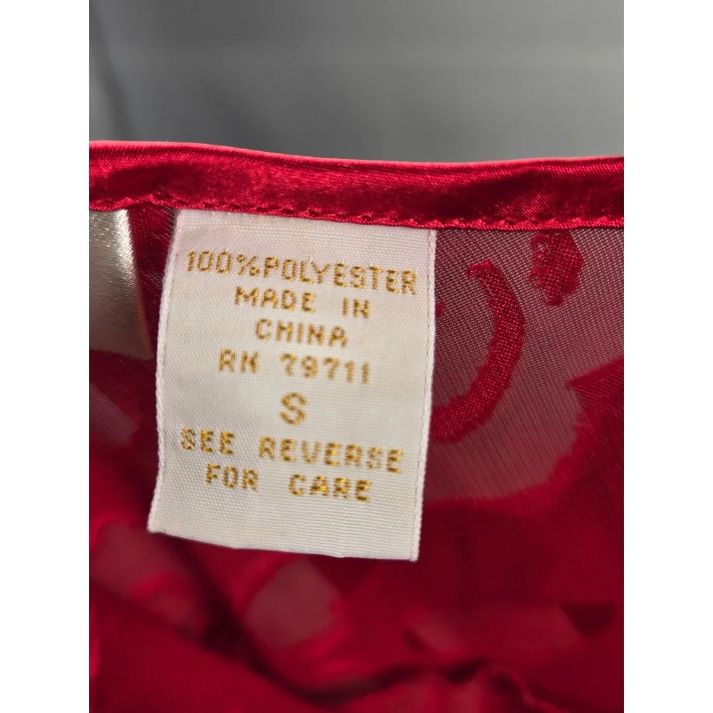 Victoria's Secret‎ Gold Label Red Lace Romantic Maxi Slip Dress, Small